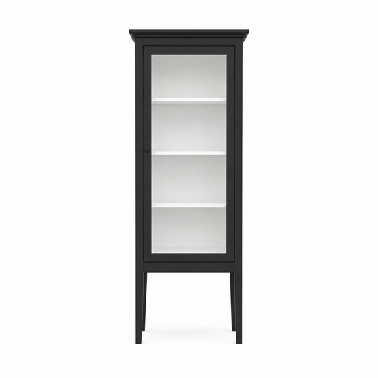 123kast  Vitrinekast Pasto - 70x50x180H cm - op pootjes - strak disign