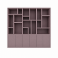 123kast  Vakkenkast Amora - 280x40x240H cm - push to open deuren - strak design - 5 cm plank dikte