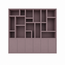 123kast  Vakkenkast Amora - 280x40x240H cm - push to open deuren - strak design - 5 cm plank dikte