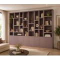 123kast  Vakkenkast Amora - 280x40x240H cm - push to open deuren - strak design - 5 cm plank dikte