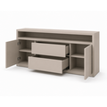 123kast  Dressoir Muxia - 200x40x90H cm- 2 greeploze deuren - 2 greeloze lades in het midden - open vak boven - strak design - 5cm frame dikte