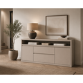 123kast  Dressoir Muxia - 200x40x90H cm- 2 greeploze deuren - 2 greeloze lades in het midden - open vak boven - strak design - 5cm frame dikte