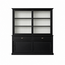 123kast  Buffetkast Miami beach -  200x53x218H cm - 2 vitrine schuifdeuren - 2 lades - 2 dichte schuifdeuren - glazen zijkanten