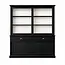 123kast  Buffetkast Miami Beach - 188x53x218H cm - 2 vitrine schuifdeuren - 2 soft close lades - 2 dichte schuifdeuren - glazen zijkanten