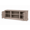 123kast  Tv dressoir Puglia - 160x46x60H cm - met spanjolet sluiting - 2 dichte deuren - open vak in het midden - met gat voor kabels