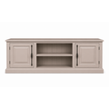 123kast  Tv dressoir Puglia - 160x46x60H cm - met spanjolet sluiting - 2 dichte deuren - open vak in het midden - met gat voor kabels