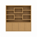 123kast  Vakkenkast Oregon - 200x50x200H cm - eiken uitvoering - 5cm plank dikte - push to open deuren - strakke afwerking