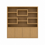 123kast  Vakkenkast Oregon - 200x50x200H cm - eiken uitvoering - 5cm plank dikte - push to open deuren - strakke afwerking
