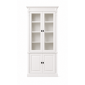 123kast  Vitrinekast Breda - 120x40x200H cm - 2 vitrine scharnierdeuren - 2 dichte scharnierdeuren