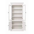 123kast  Vitrinekast Breda - 120x40x200H cm - 2 vitrine scharnierdeuren - 2 dichte scharnierdeuren