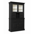123kast  Buffetkast Cucina - 120x45x200H cm - 2 vitrinedeuren - 6 lades - met open vak - 2 scharnierdeuren