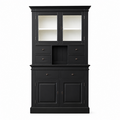 123kast  Buffetkast Cucina - 120x45x200H cm - 2 vitrinedeuren - 6 lades - met open vak - 2 scharnierdeuren