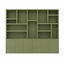 123kast  Vakkenkast Sapporro - 350x40x240H cm - 5cm plank dikte - 6 push to open deuren