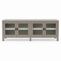 123kast Showmodel Belo aangepast 190x45x70H cm - binnenkant LEEM buitenkant RAL 9001 - zijwanden van hout - T knop greepjes