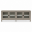 123kast Showmodel Belo aangepast 190x45x70H cm - binnenkant LEEM buitenkant RAL 9001 - zijwanden van hout - T knop greepjes