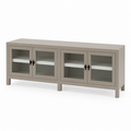 123kast Showmodel Belo aangepast 190x45x70H cm - binnenkant LEEM buitenkant RAL 9001 - zijwanden van hout - T knop greepjes