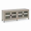 123kast Showmodel Belo aangepast 190x45x70H cm - binnenkant LEEM buitenkant RAL 9001 - zijwanden van hout - T knop greepjes