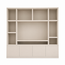 123kast  Tv vakkenkast Jose - 250x40x240H cm - 10 open vakken - 4 push to open deuren - 5cm plank dikte