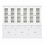 123kast  Buffetkast Santiago - 300x45x230H cm - 6 vitrine scharnierdeuren - 6 uitschuifbare planken - 6 soft close lades - 6 dichte scharnierdeuren - verstelbare planken