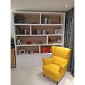 123kast  Vakkenkast Londen 01 - 200x40x240H cm - 3 dichte deuren - open vakken - strak design