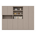 123kast  Vakkenkast Huete - 300x40x240H cm - push to open deuren - 4 open vakken