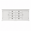 123kast  Dressoir San Pietro - 235x55x90H cm - 2 dichte scharnierdeuren - 8 soft close lades