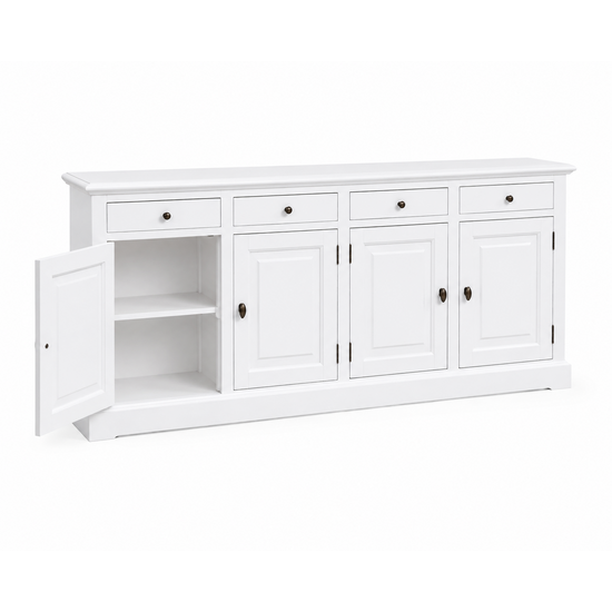 123kast  Dressoir Brela - 230x45x95H cm - 4 lades - 4 scharnierdeuren