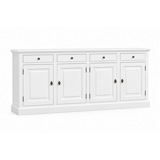 123kast  Dressoir Brela - 230x45x95H cm - 4 lades - 4 scharnierdeuren