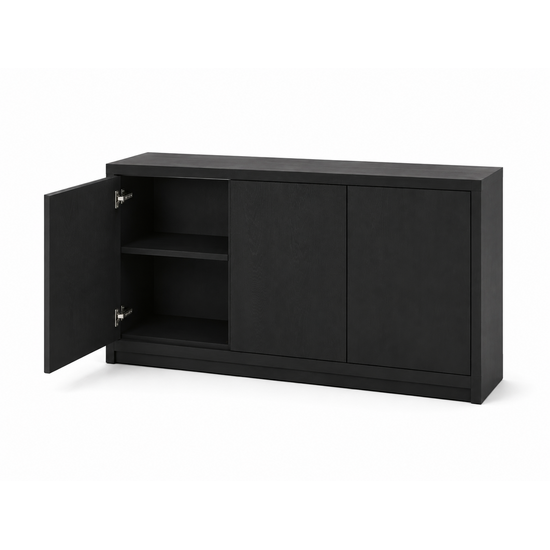 123kast  Dressoir Manhattan 07 - 160x40x80H cm - strak design - 3 push to open deuren - greeploze deuren