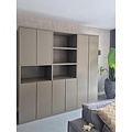 123kast  Vakkenkast Huete - 300x40x240H cm - push to open deuren - 4 open vakken