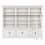 123kast  Boekenkast Private Library - demontabel - 300x43x240H cm - met stang en ladder - verstelbare planken - 15 planken - 6 lades - 6 dichte scharnierdeuren