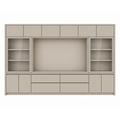 123kast  Cinewall Gerlos - 325x40x240H cm - glazen schuifdeuren - push to open deuren - soft close lades - strak design