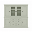 123kast  Buffetkast Foggia 05- 225x48x225H cm - 2 dichte deuren in de bovenkast - 2 vitrine deuren - 4 dichte deuren in onderkast - 6 soft close lades - landelijke/klassieke sierlijst