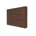 123kast Vakkenkast Yoko - 300x40x220H cm - 5cm frame dikte - 6 push-to-open lades - 4 push to-open deuren