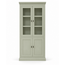 123kast  Vitrinekast Foggia 02 - 107x48x225H cm - 2 vitrinedeuren - 2 dichte deuren - landelijke/klassieke sierlijst