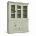 123kast  Buffetkast Foggia 03 - 160x48x225H cm - 3 vitrinedeuren - 3 soft close lades - 2 dichte deuren - landelijke/klassieke sierlijst