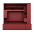 123kast  Cinewall Soria - 250x30/40x240H cm - push to open deuren