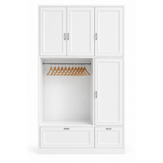 123kast Showmodel garderobekast 154x40x334H cm - RAL 9016