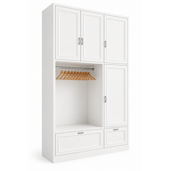 123kast Showmodel garderobekast 154x40x334H cm - RAL 9016