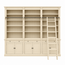 123kast Voorraad boekenkast Melena Del Sur - 300x43x240H cm - NCS S 0505-Y20R- met stang en ladder - 15 planken - 3 uitschuif planken - 6 dichte scharnierdeuren - verstelbare planken