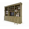123kast  Cinewall The crown library - 290x46/55x240H cm - tv vak - landelijke stijl