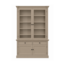 123kast Malta custom bookcase – dimensions 120 x 43 x 240H cm - 2 drawers - glass doors in upperpart – in LEEM color – sleek finish.