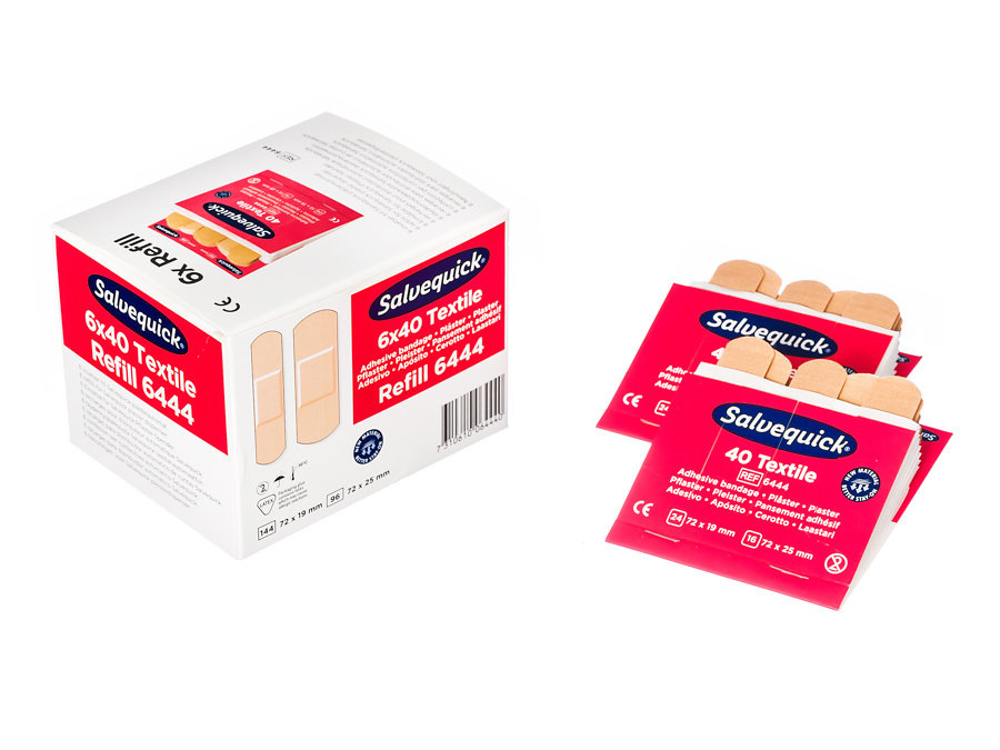 Navulling pleisterdispenser textiel 6x40 stuks