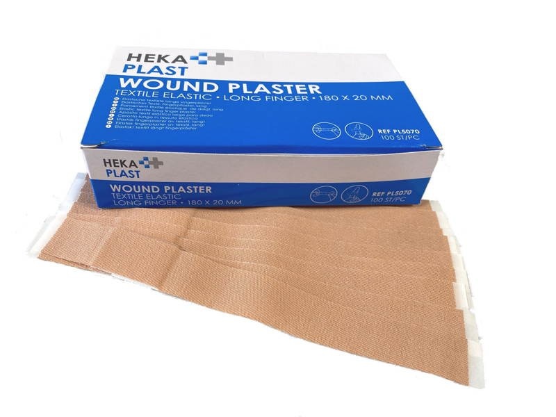Lange vingerpleister textiel 18x2cm 100 stuks
