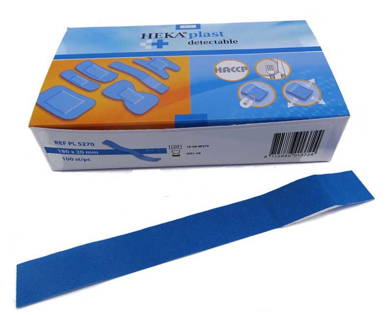 lange vingerpleisters blauw textiel