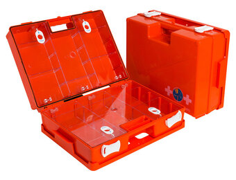 Lege verbanddoos voor de bouw