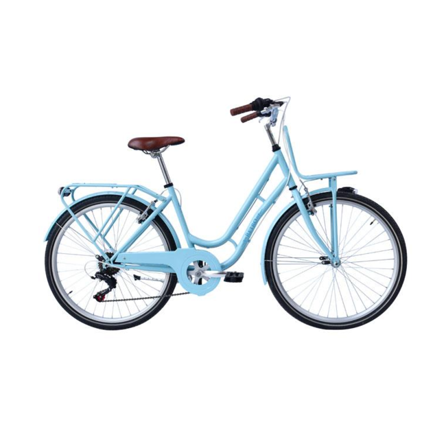 Meisjes fiets RETRO lichtblauw 22inch met versnellingen - Fietsenactiewinkel B.V.