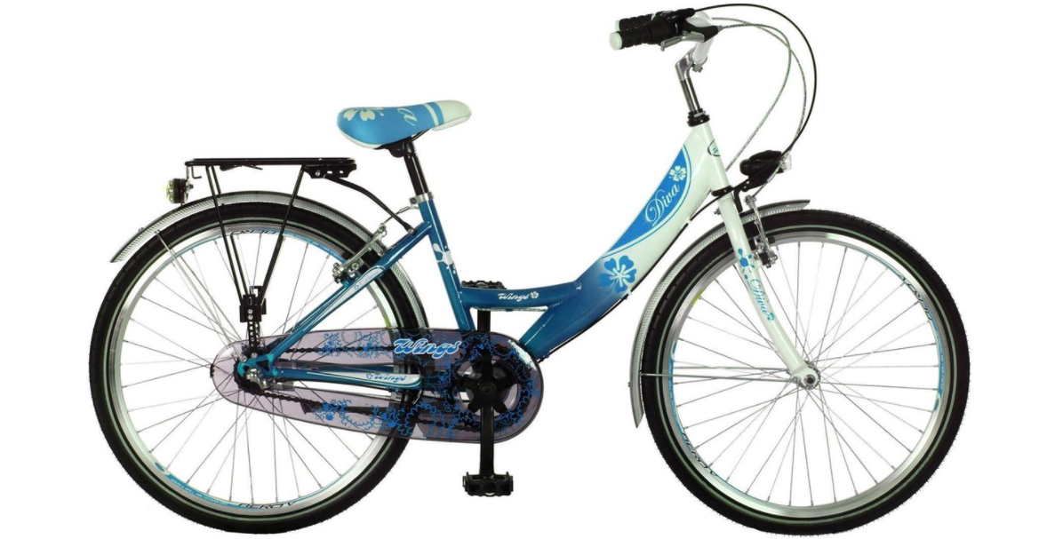 Meisjesfiets DIVA 24 INCH NEXUS 3 Speed Blue White - Fietsenvoordeelwinkel  B.V.