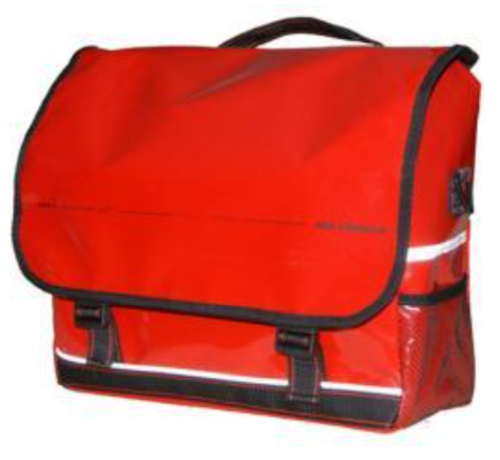 FIETSTAS AMARILLO EXTRA STEVIG/WATERDICHT (+HAKEN) ROOD