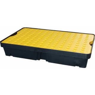 Tina de retenção de plástico 1000x600x175mm - com grelha, 60L